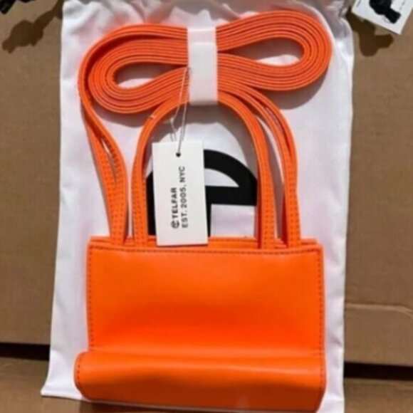 🆕Telfar Small Size Shopping Bag-Orange - Picture 2 of 5